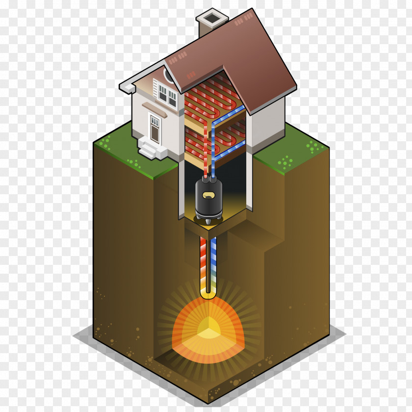 Hvac Geothermal Heat Pump Heating Power Energy PNG