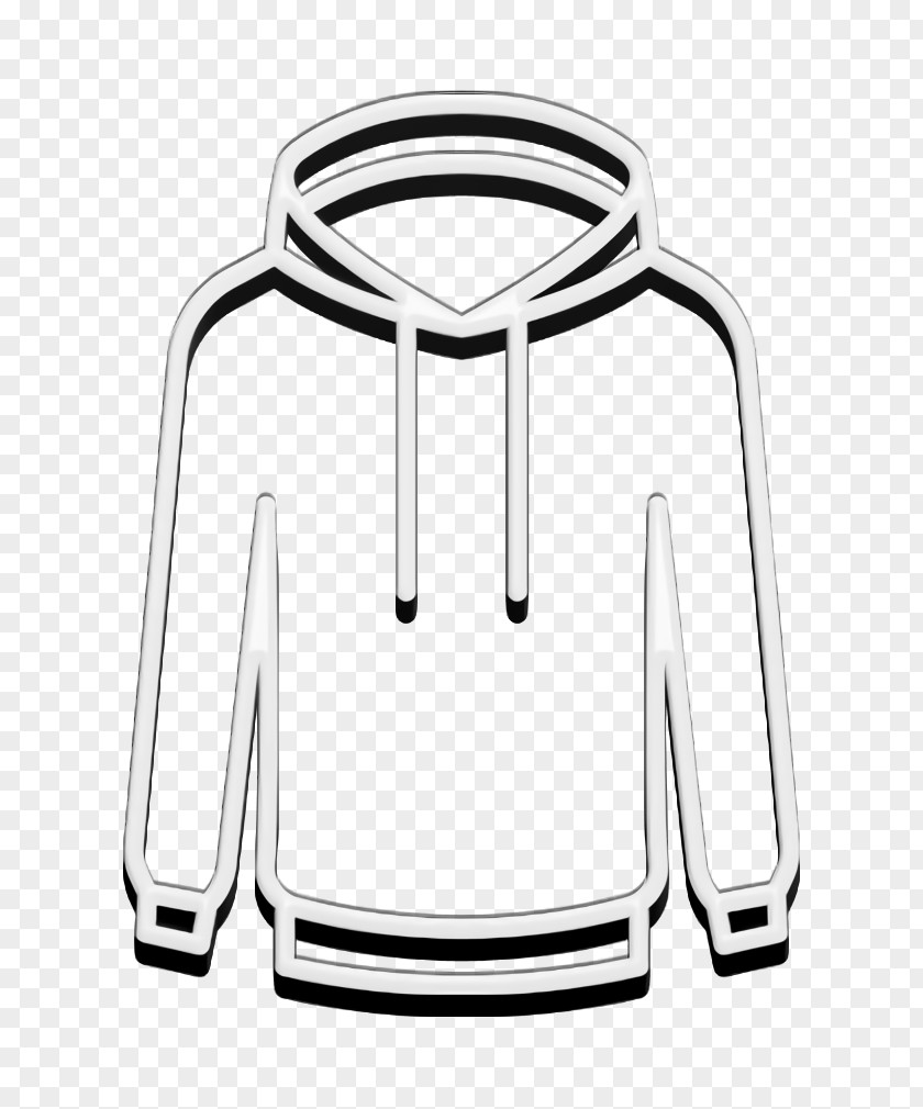 Linear Detailed Clothes Icon Sweatshirt PNG