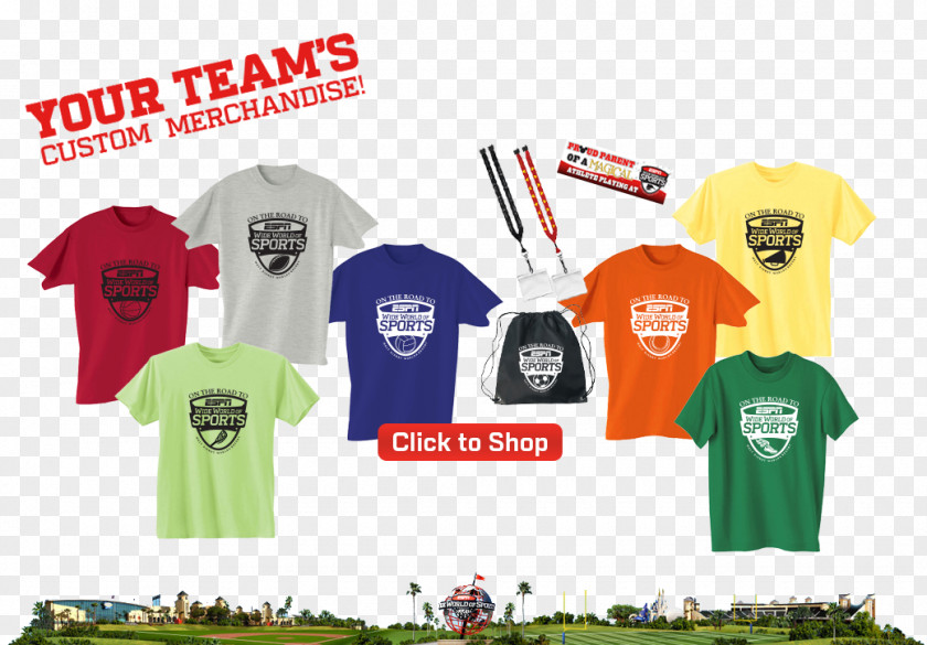 T-shirt ESPN Wide World Of Sports Complex Zone Merchandising PNG
