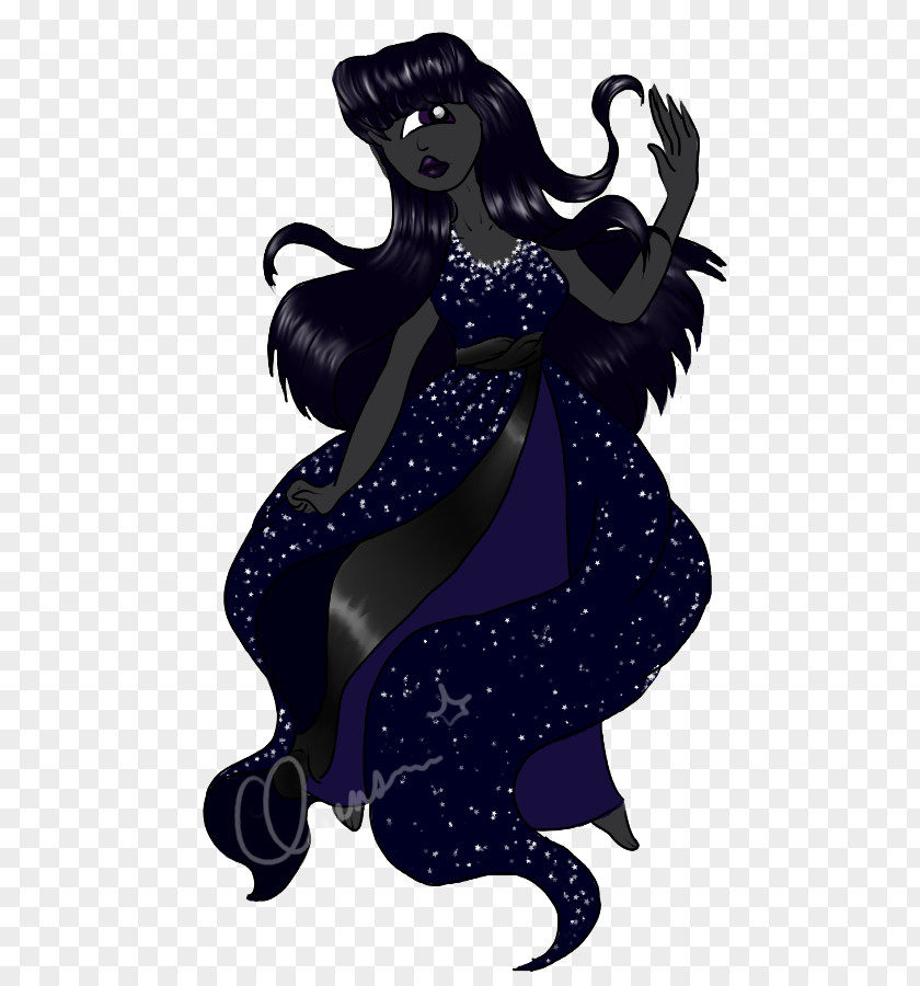 Black Star Sapphire Illustration Cartoon Purple Legendary Creature Costume PNG