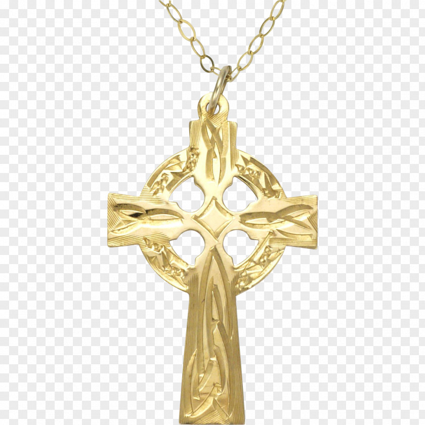 Gold Chain Charms & Pendants Cross Jewellery Necklace PNG