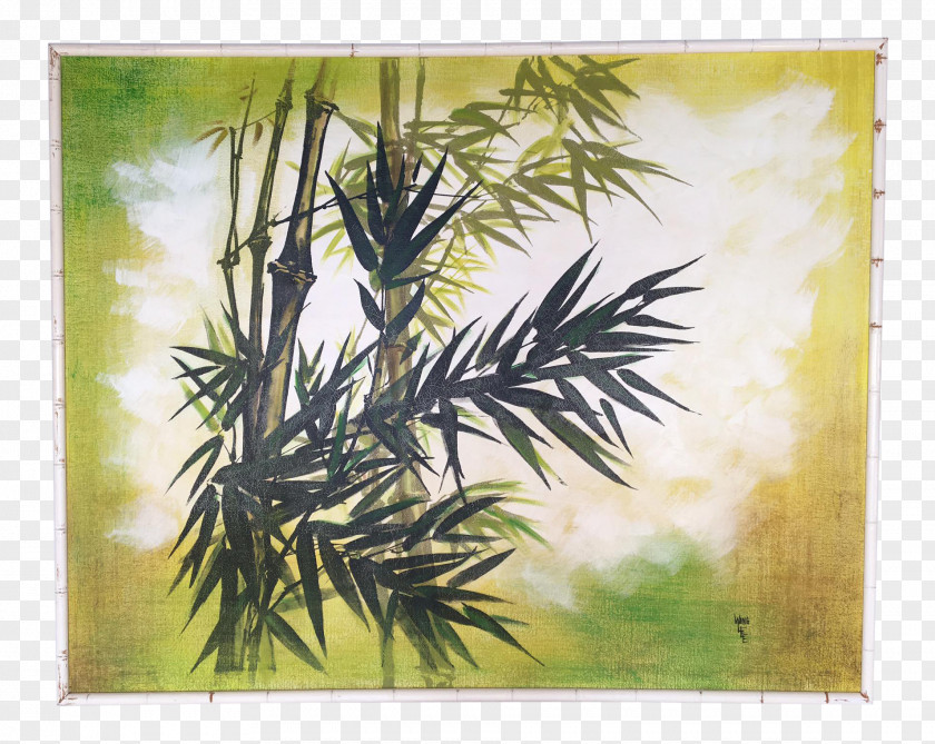 Ink Painting Of Bamboo Watercolor The Red Bridge Oil PNG