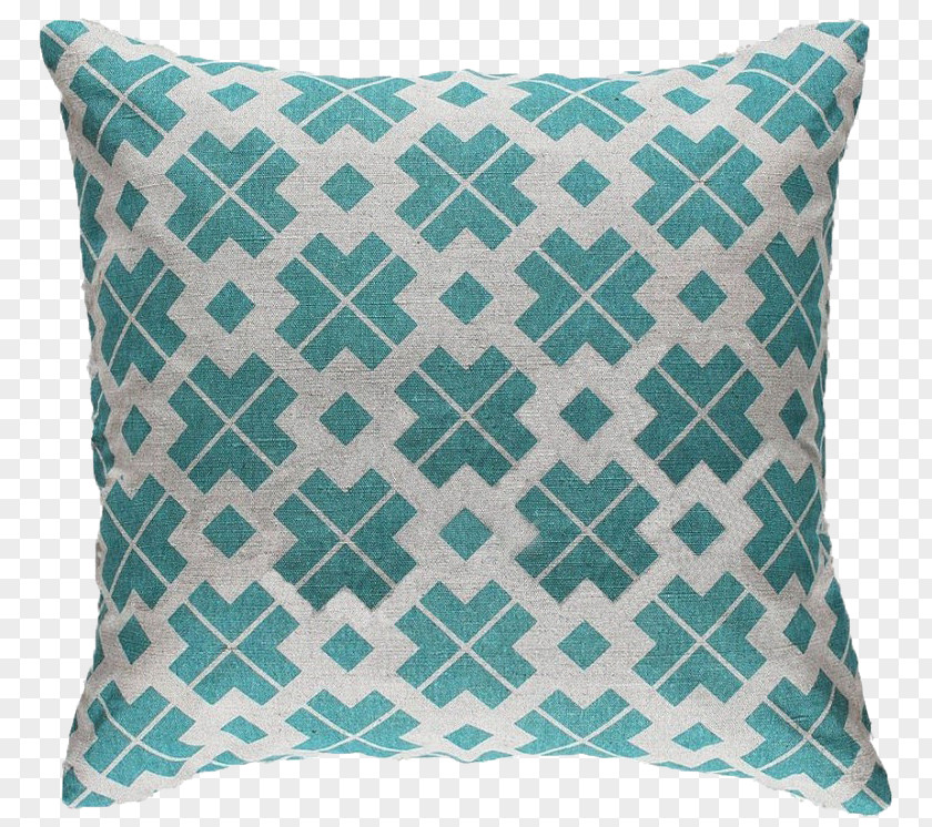 Small Plaid Pillow Throw Cushion Linen Pattern PNG