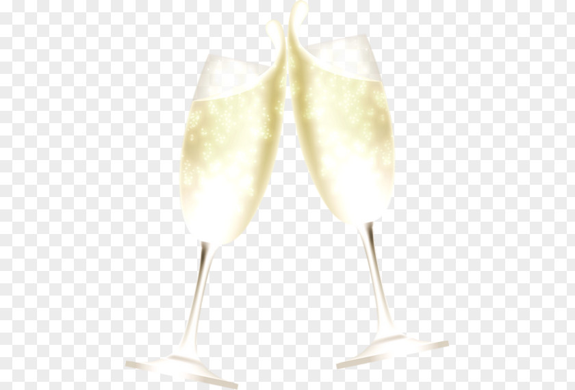 Champagne Watercolor Wine Glass PNG