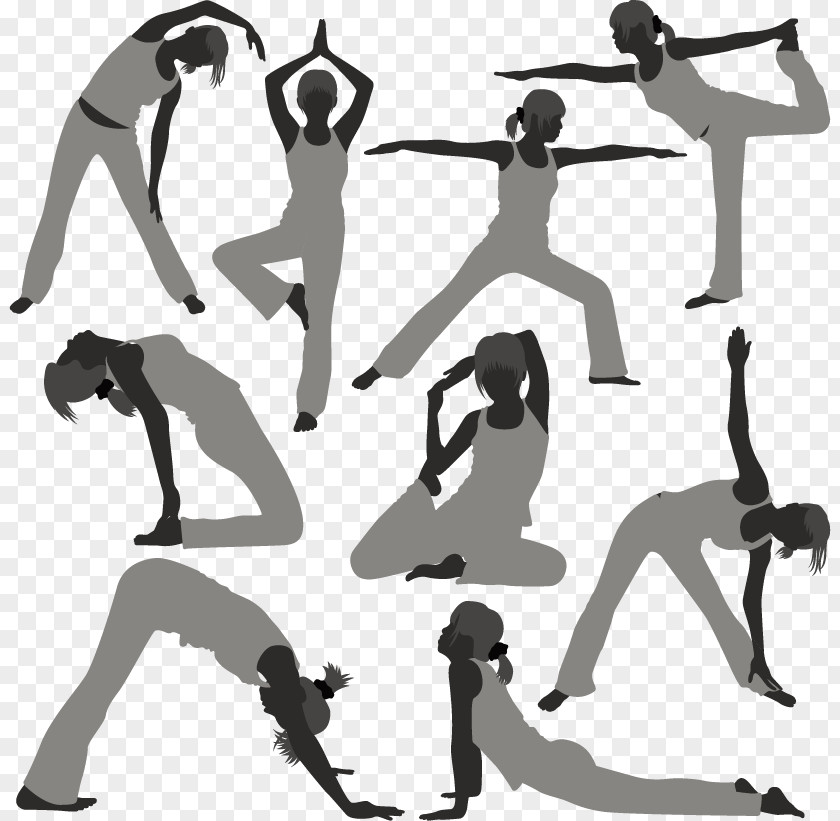 Female Fitness Material Physical Exercise Yoga Asento Ball PNG