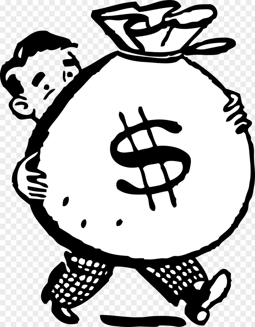 The Man Holding Purse Dollar Sign Money Currency Symbol Clip Art PNG
