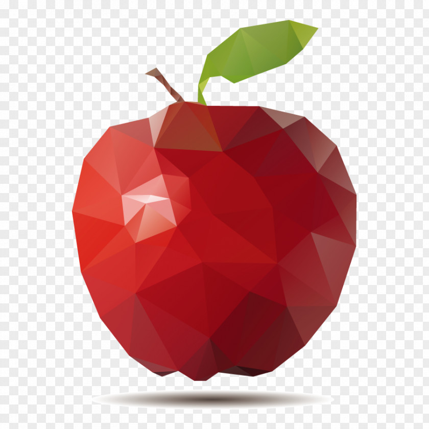 Vector Apple Polygon Clip Art PNG