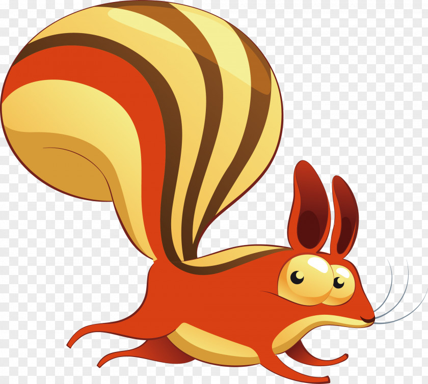 Vector Cute Little Squirrel Animal Illustration PNG