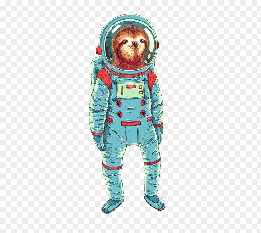Astronaut Sloth International Space Station Outer PNG
