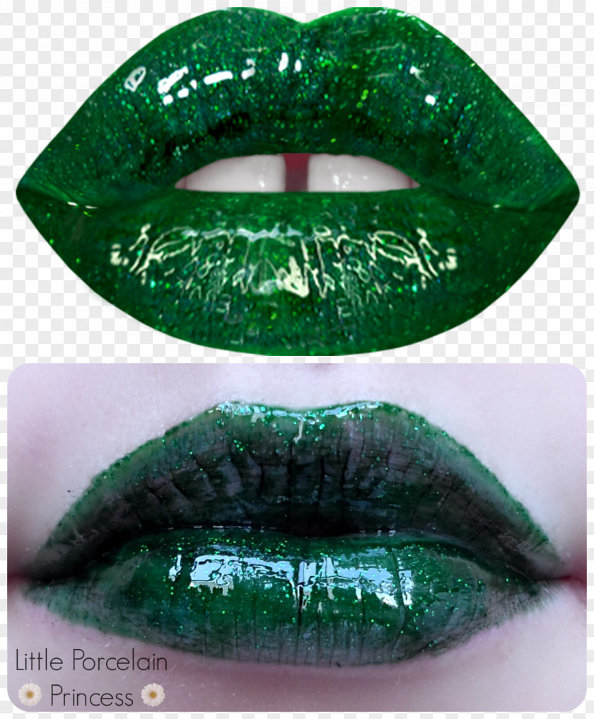 Lime Frame Lip Balm Gloss Lipstick Glitter PNG