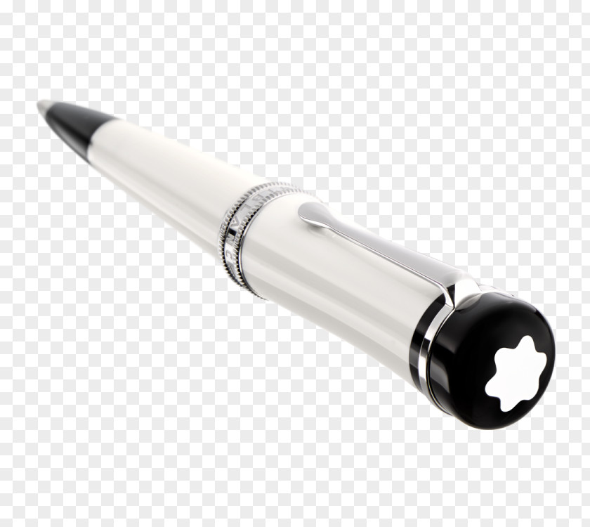 Pen Ballpoint Montblanc Meisterstück White PNG