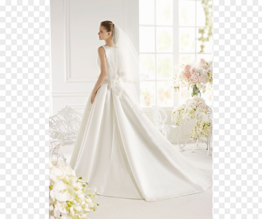 Satin Wedding Dress Gown PNG
