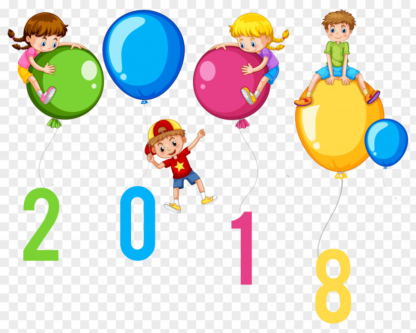 2018 Child New Year's Day Desktop Wallpaper Clip Art PNG