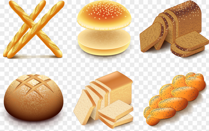 Cookies Vector Elements Cannabis Bakery Rye Bread Baguette Croissant PNG