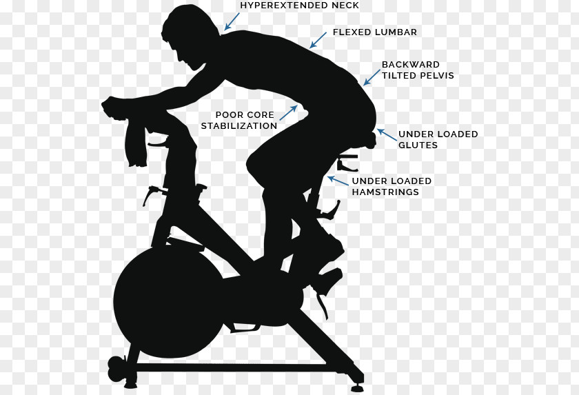 Silhouette Indoor Cycling Exercise Bikes PNG