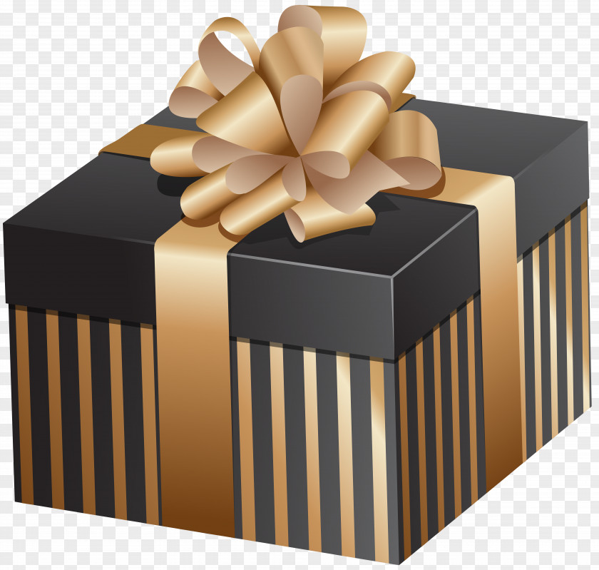 Elegant Gift Box Clip Art Image Christmas PNG