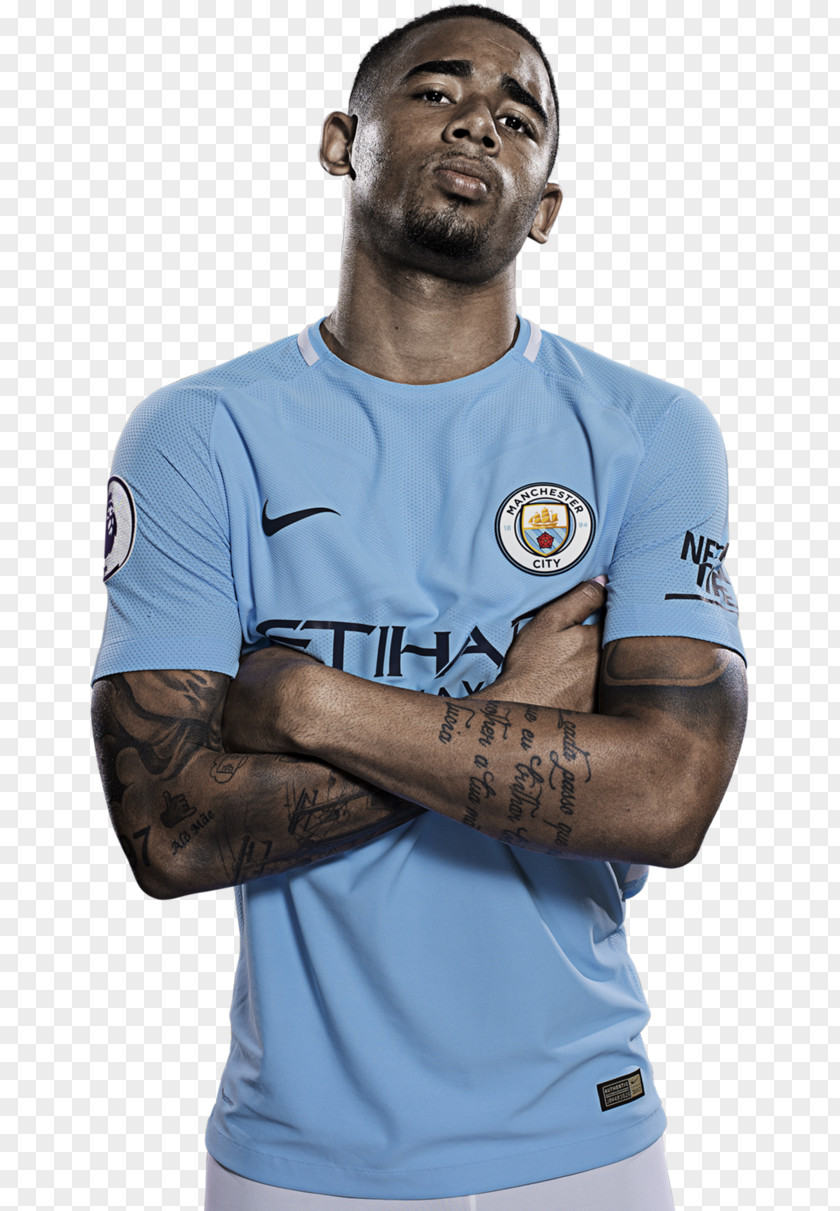 Gabriel Jesus Manchester City F.C. Rendering Jersey PNG