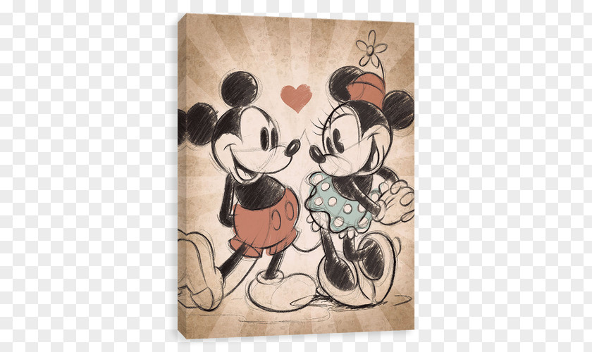 Minnie Mouse Mickey Canvas Print Ariel PNG
