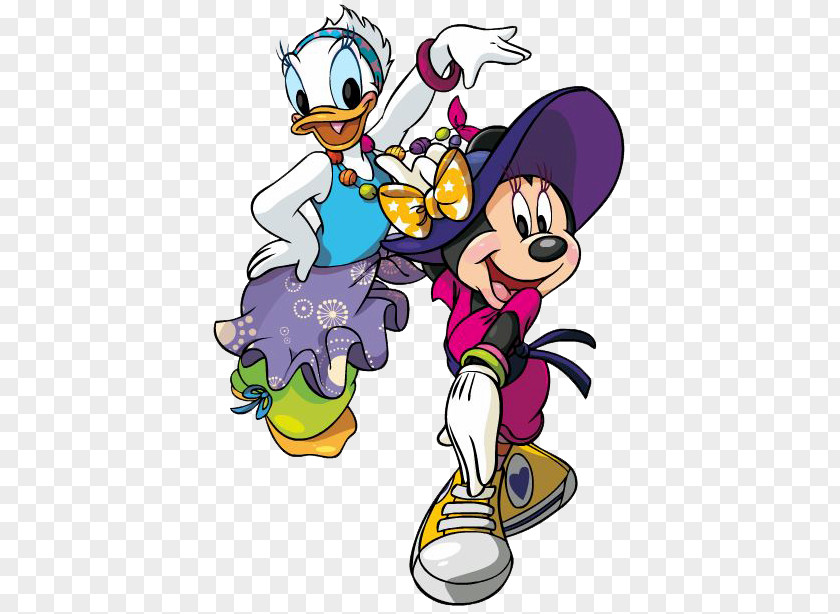 BFF Cliparts Minnie Mouse Daisy Duck Mickey & Best Friends Forever School Dance Madness Clip Art PNG