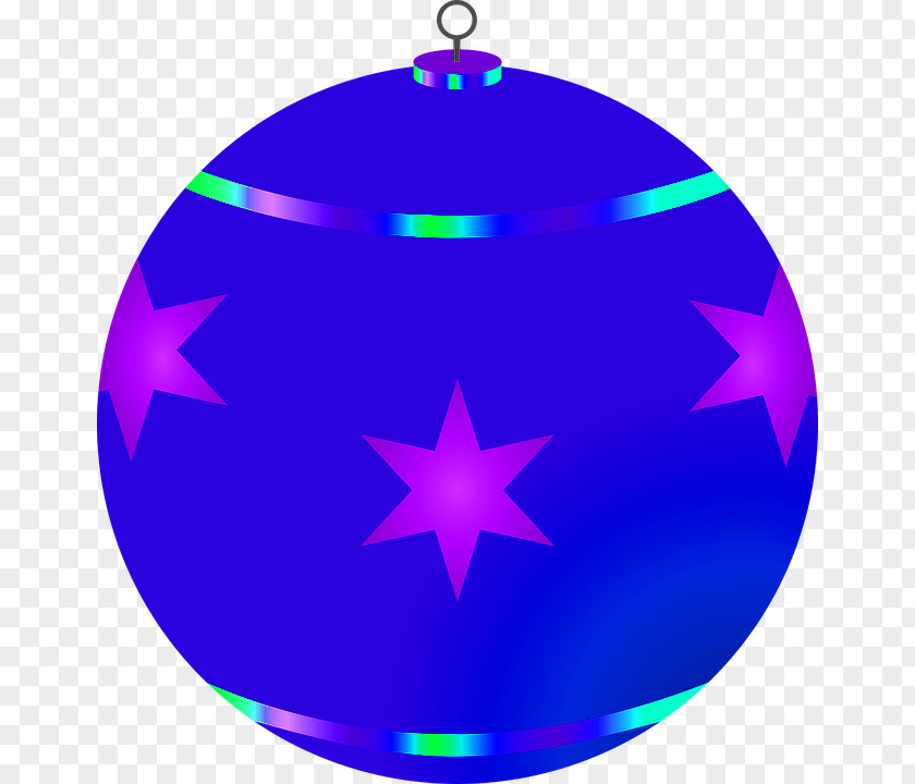 Blue Christmas Ornament Tree Bombka PNG
