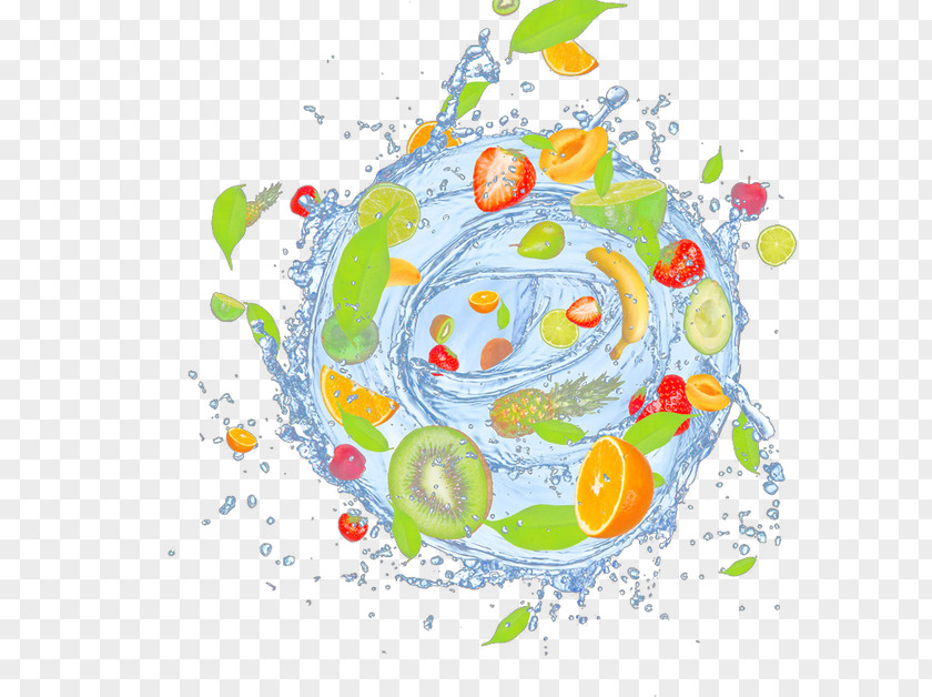 Fruit In Water Auglis Mix-in Fototapet PNG