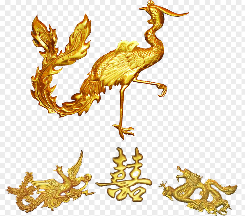 Phoenix Fenghuang Gold Download Computer File PNG