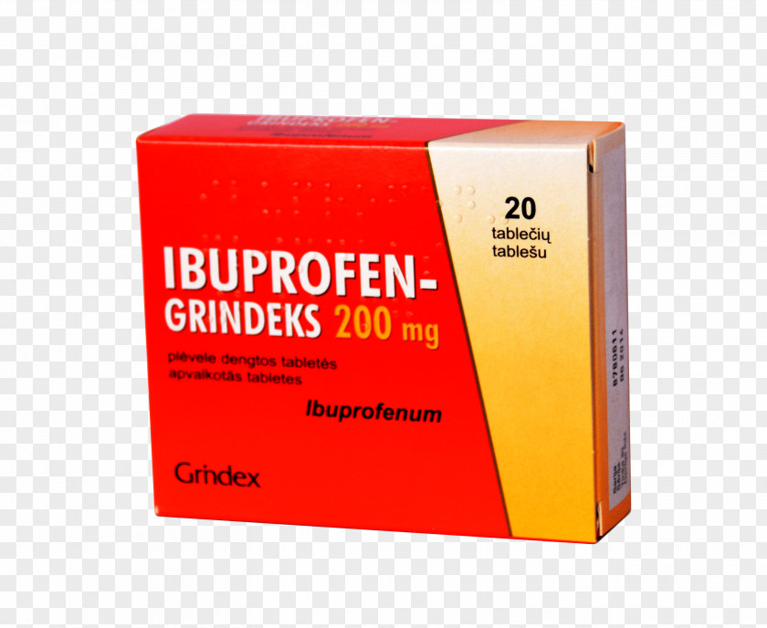 Tablet Ibuprofen Pharmaceutical Drug Pharmacy Grindeks PNG