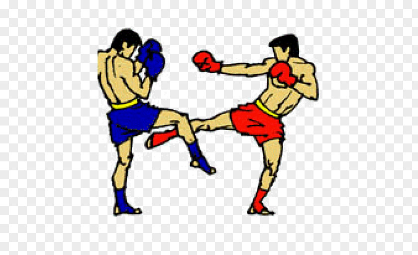 Cartoon Taekwondo Kick Muay Thai Knee Boxing Clinch Fighting PNG
