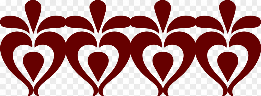 Motif Ornament Heart Hungarian Pattern PNG