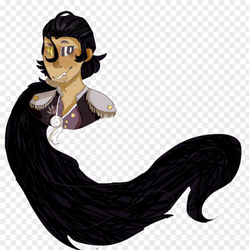 Oh My God Mermaid Cartoon Black Hair PNG