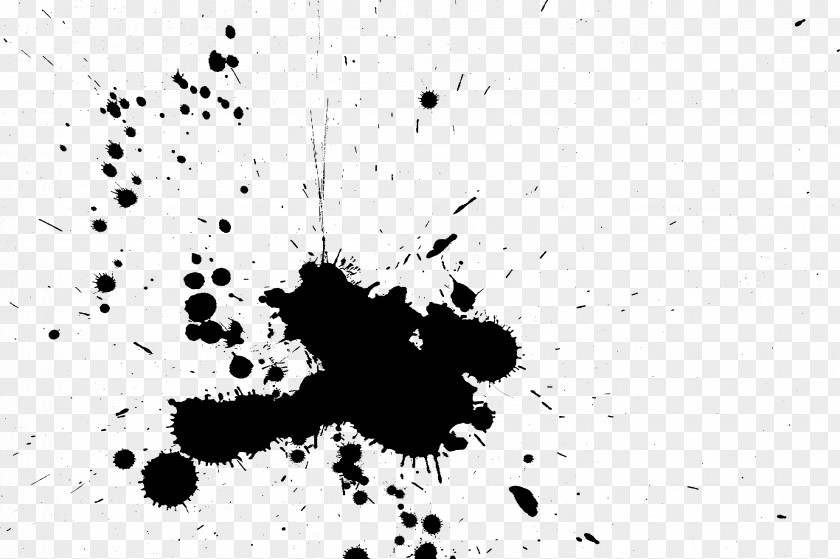 Paint Splatter Black And White Microsoft PNG