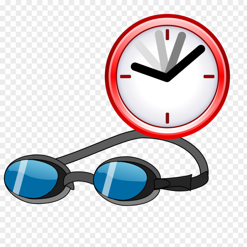 Swimming Clock Clip Art PNG