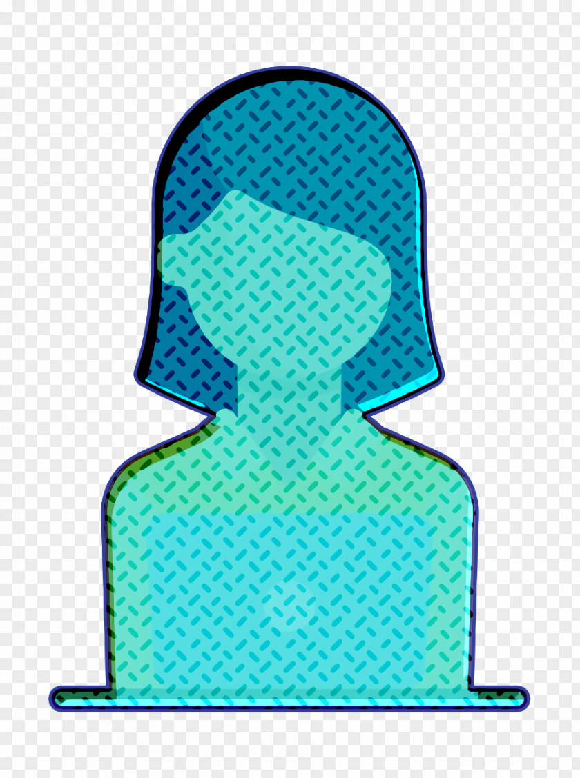 Turquoise Green Human Resources Icon Employee Woman PNG