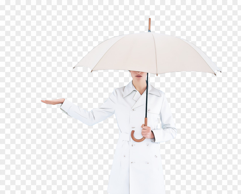 Uniform Rain Umbrella White PNG