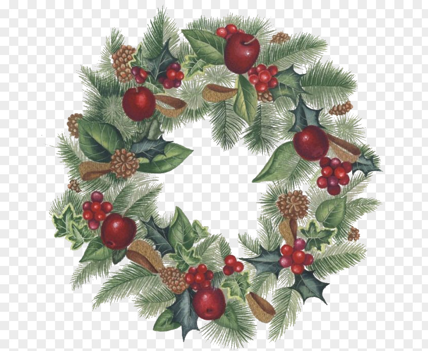 Garland Frame Christmas Ornament Wreath Day Drawing Clip Art PNG