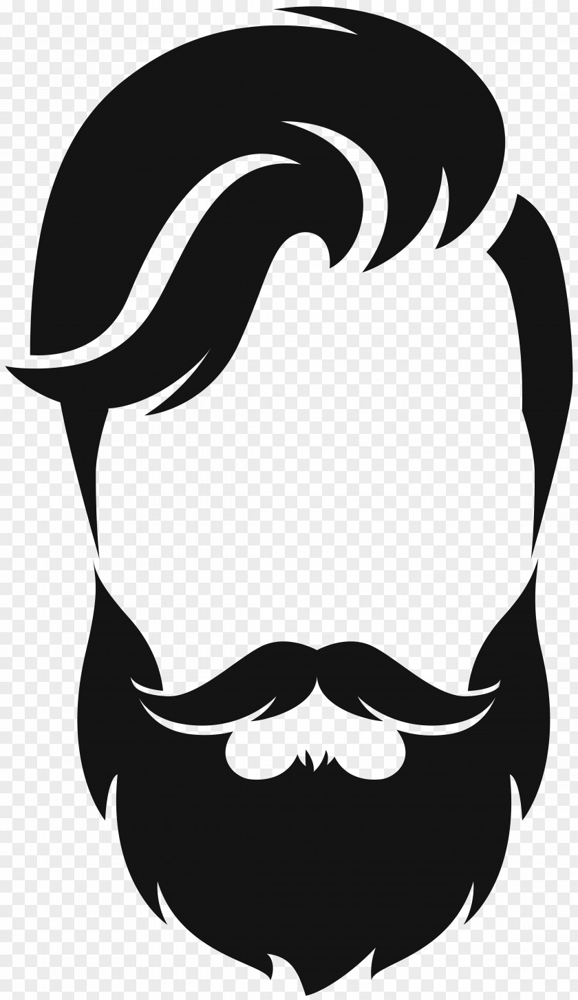 Hair Style Silhouette Beard Moustache Clip Art PNG