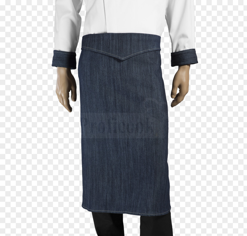 Denim Pocket Apron Leather Skirt Bib PNG