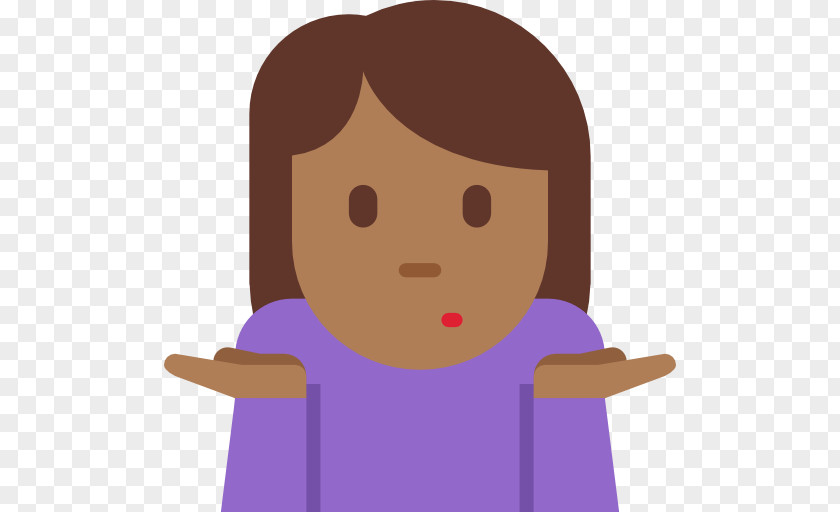 Emoji Shrug Emojipedia Human Skin Color Dark PNG