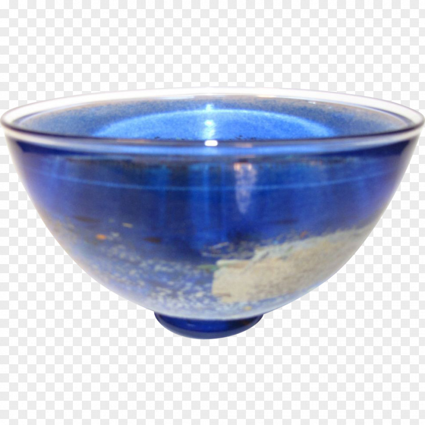Glass Kosta Glasbruk Boda Bowl Cobalt Blue PNG