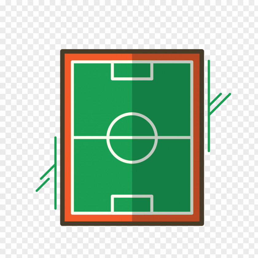 Hand-painted Football Field Pattern Pitch Stadium Icon PNG