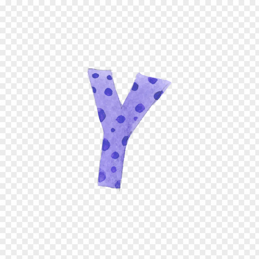 Purple Dotted Letter Y PNG