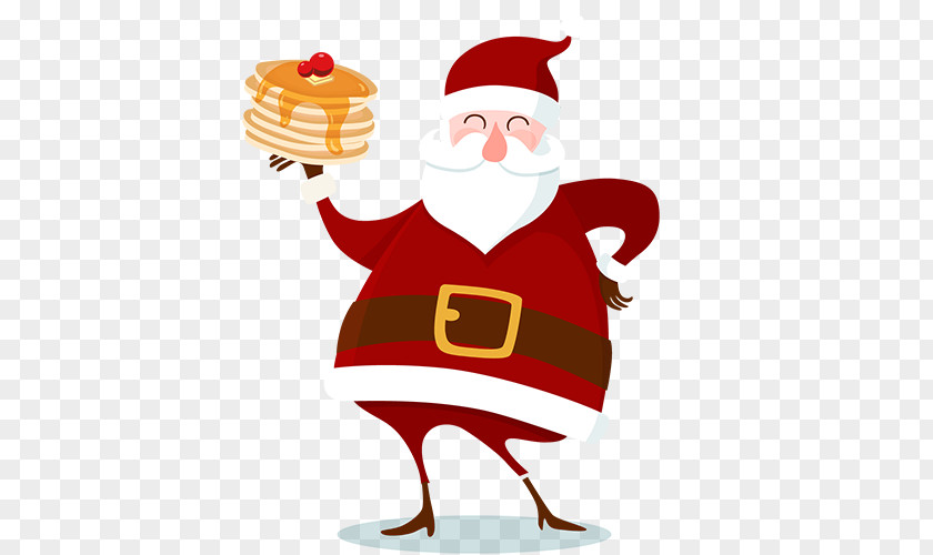 Santa Pancakes Claus Christmas Day Is Coming Vector Graphics Tree PNG