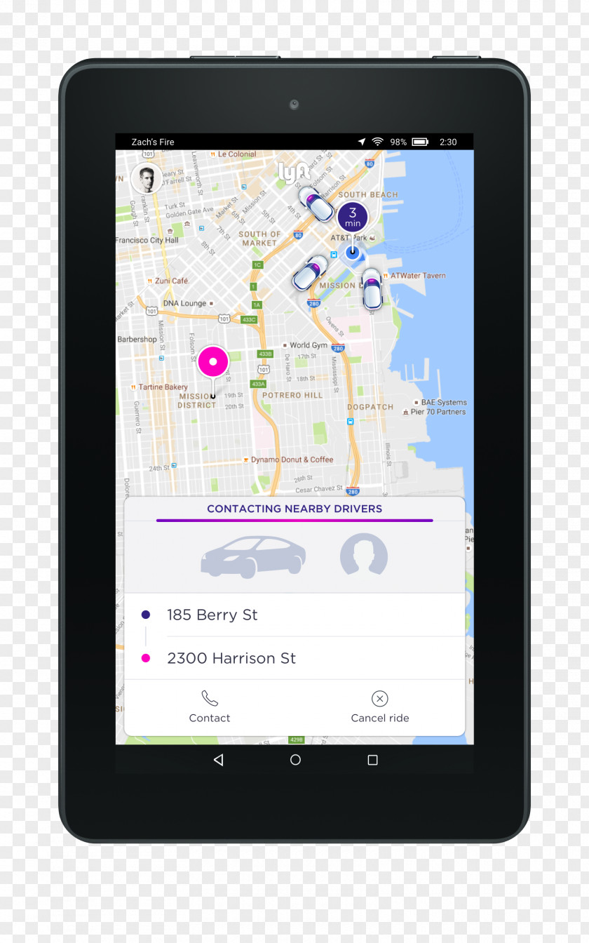 Taxi App Nexus 7 Google Now Mobile Phones Handheld Devices PNG