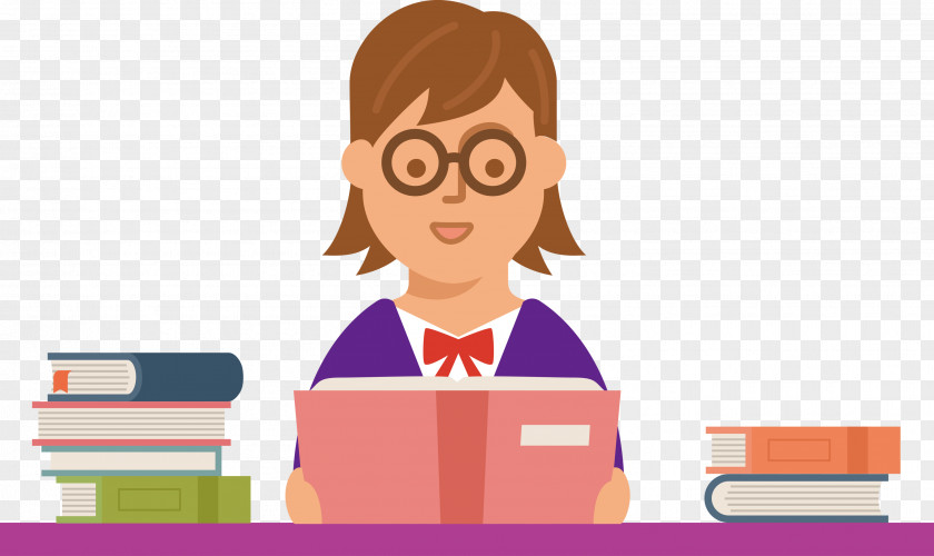 Teacher Reading Book PNG