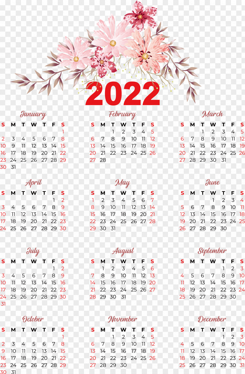 Calendar 2020 Happy Chinese New Year Almanac 2022 Flat Design PNG