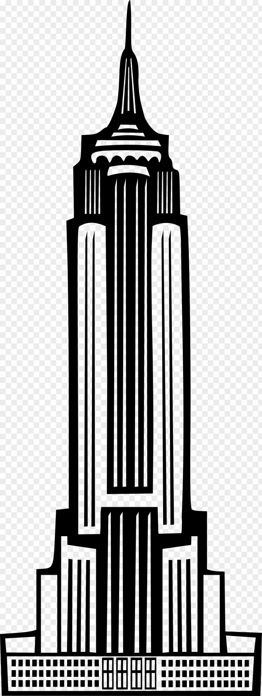 Art Deco Empire State Building Clip PNG