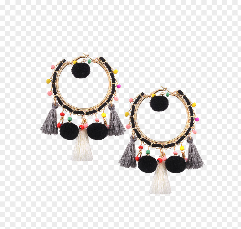 Beaded Earrings Earring Tassel Pom-pom Jewellery Fringe PNG