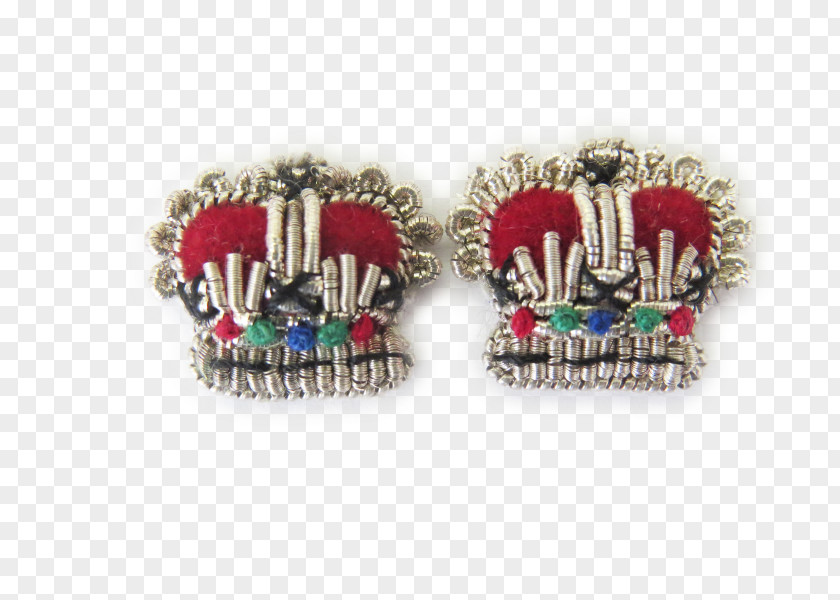 Crown Silver Earring PNG
