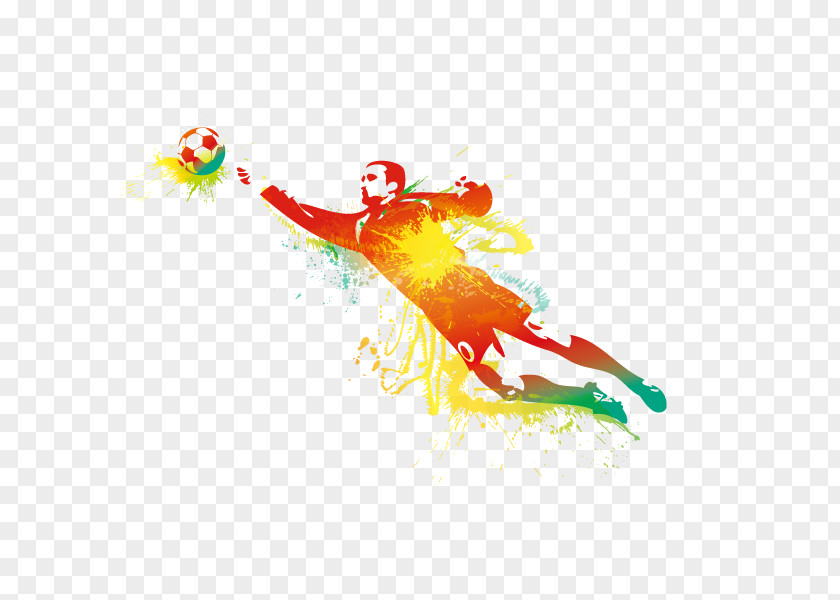 Movement,Flapping,Oil Goalkeeper Football Player Illustration PNG
