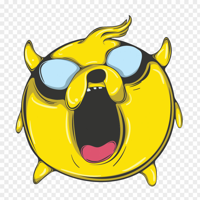Cute Monster Morning Yawn Smiley Clip Art PNG